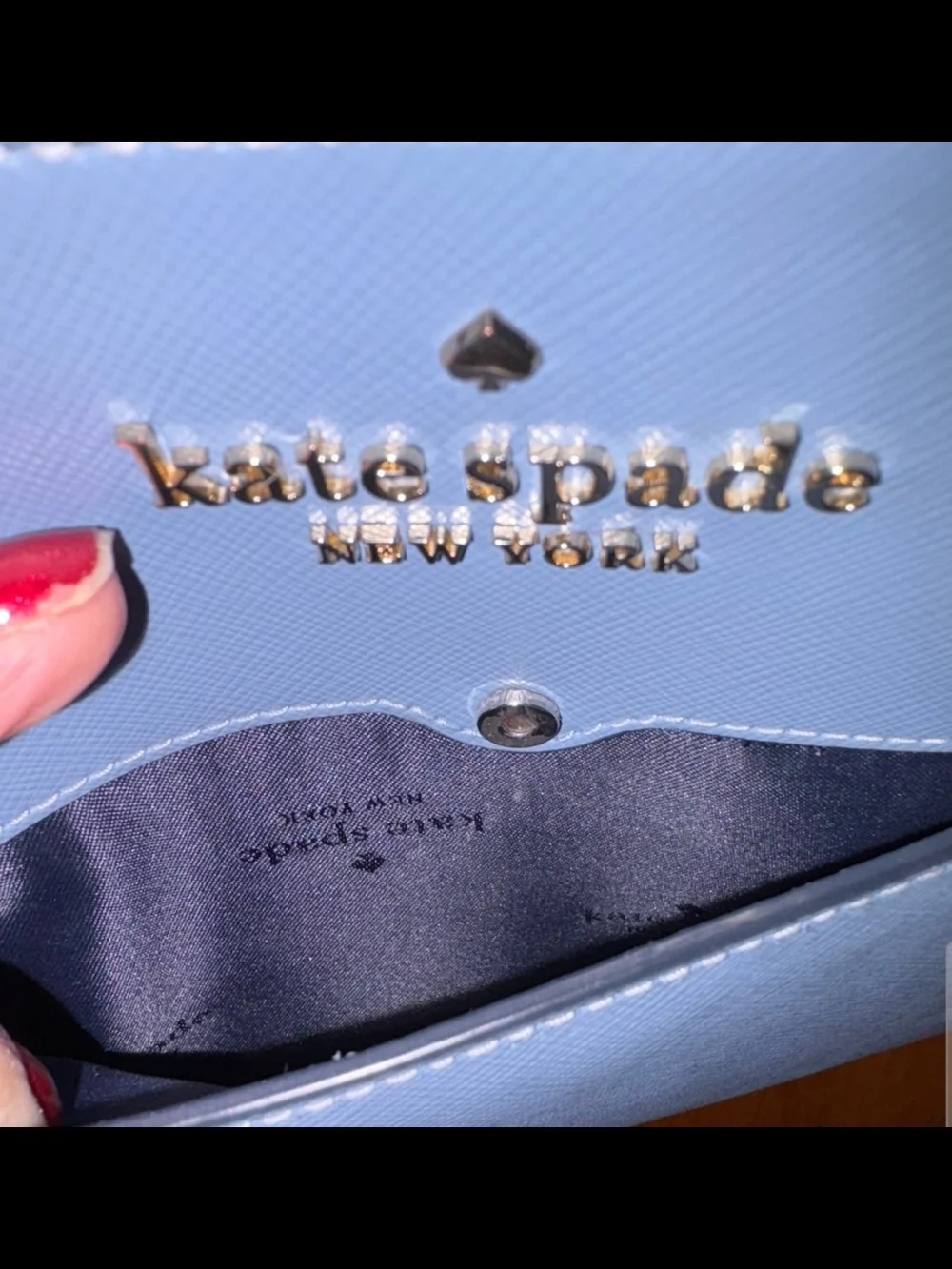 kate spade New York Powder Blue Saffiano Crossbody Bag
